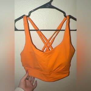 lululemon athletica Orange Strappy Sports Bra